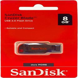 SANDISK Cruzer Blade USB 2.0 Flash Drive 8GB